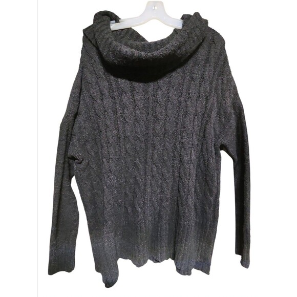 Mossimo Supply Co Women’s XXL Gray Cable Knit Cowl Neck Long Sweater - Picture 1 of 7